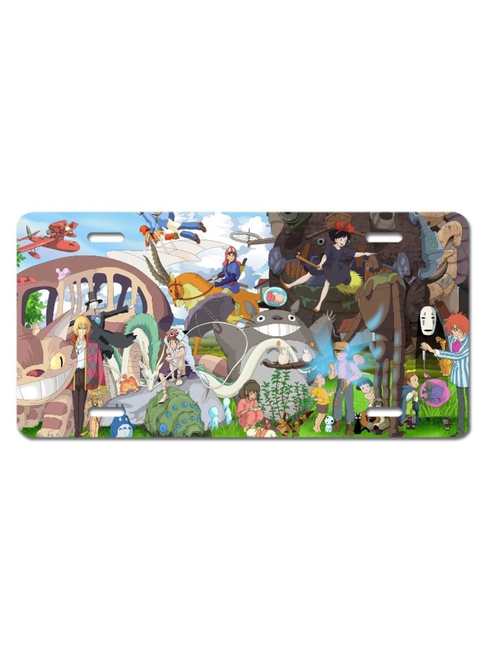 My Neighbor Totoro Howl's Moving Castle Inspired Art Anime Vehicle License Plate